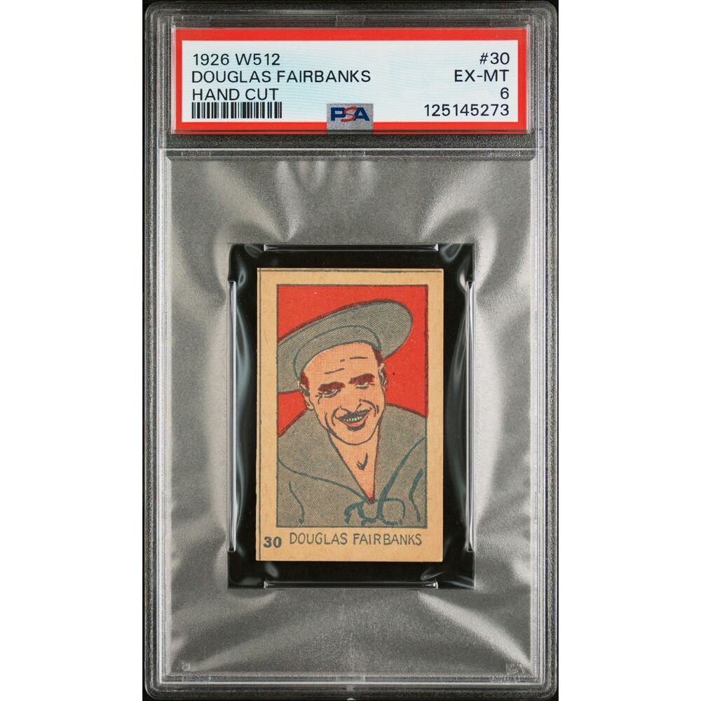 1926 W512 Douglas Fairbanks Strip Card PSA 6 EX-MT Thief of Bagdad Mark of Zorro